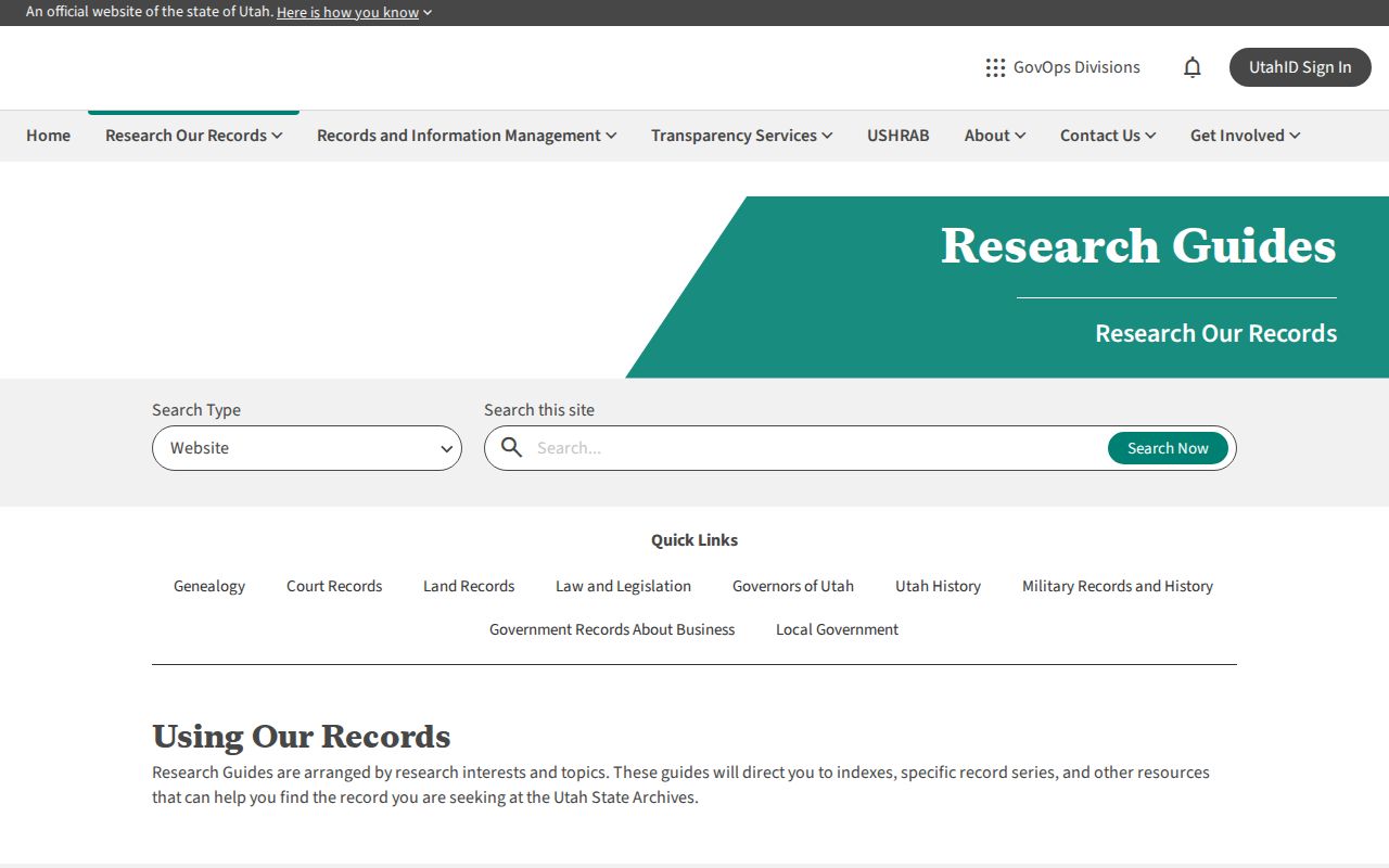 Lehi public records research guides at Utah State Archives