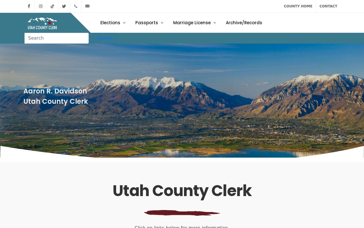 Lehi public records access through the Utah County Clerk
