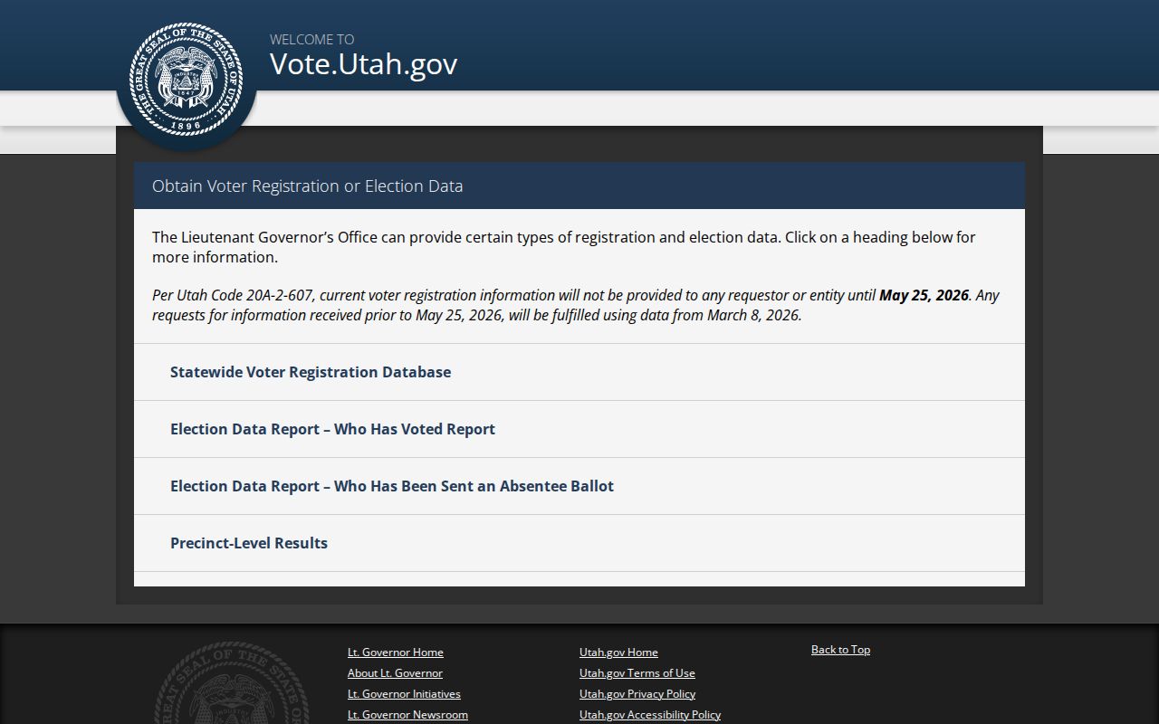 Lehi voter registration records statewide voter file request page